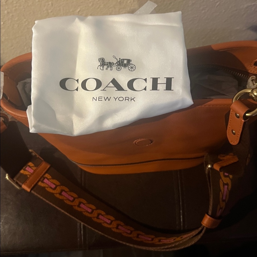Coach STF CLF Tali Bucket Women's Tan Leather Bag B4/canyon - Picture 10 of 11